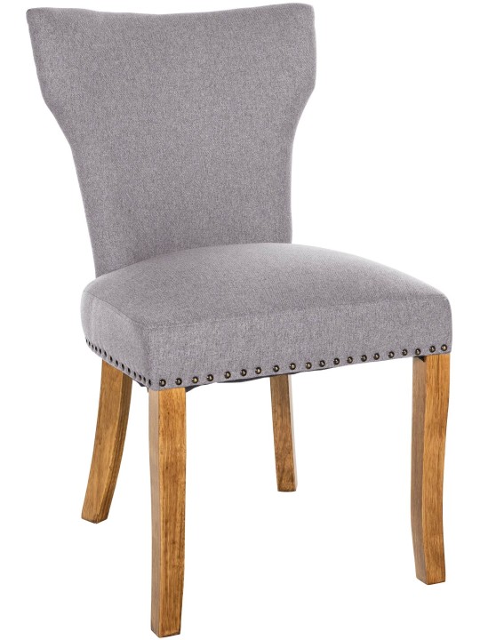 Eetkamerstoel Zadar stof antiek-licht, grijs