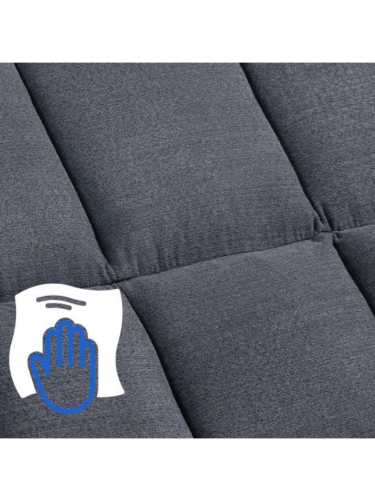 Fauteuil Andover stof, donkergrijs