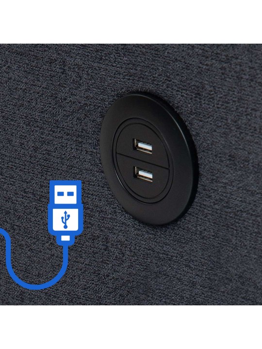 Fauteuil Andover stof, donkergrijs