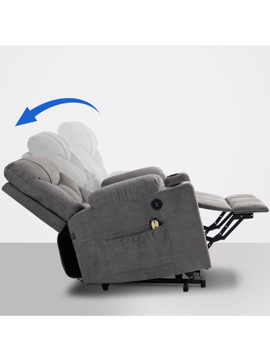 Fauteuil Andover stof, grijs