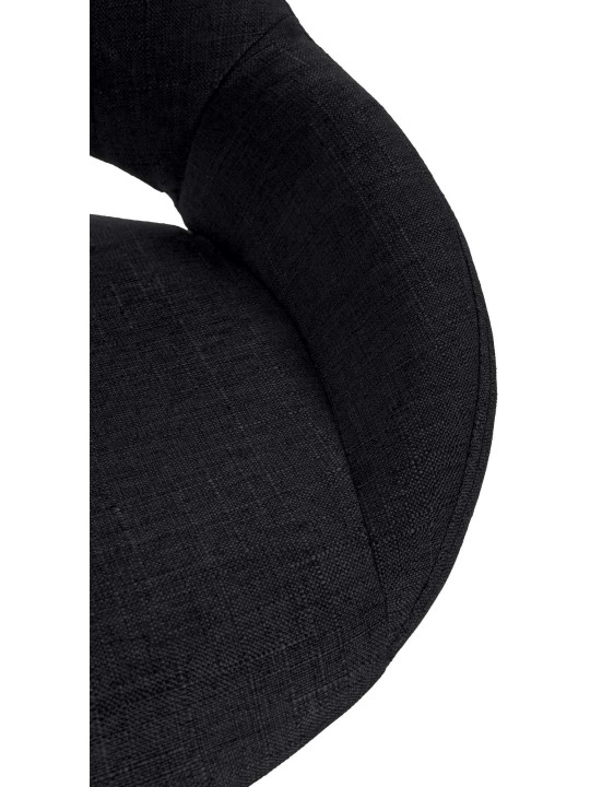 Barkruk Milet stof, zwart