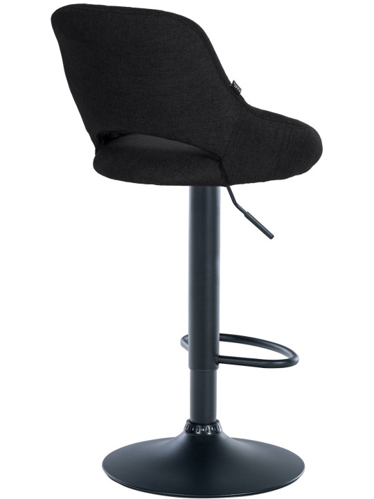 Barkruk Milet stof, zwart