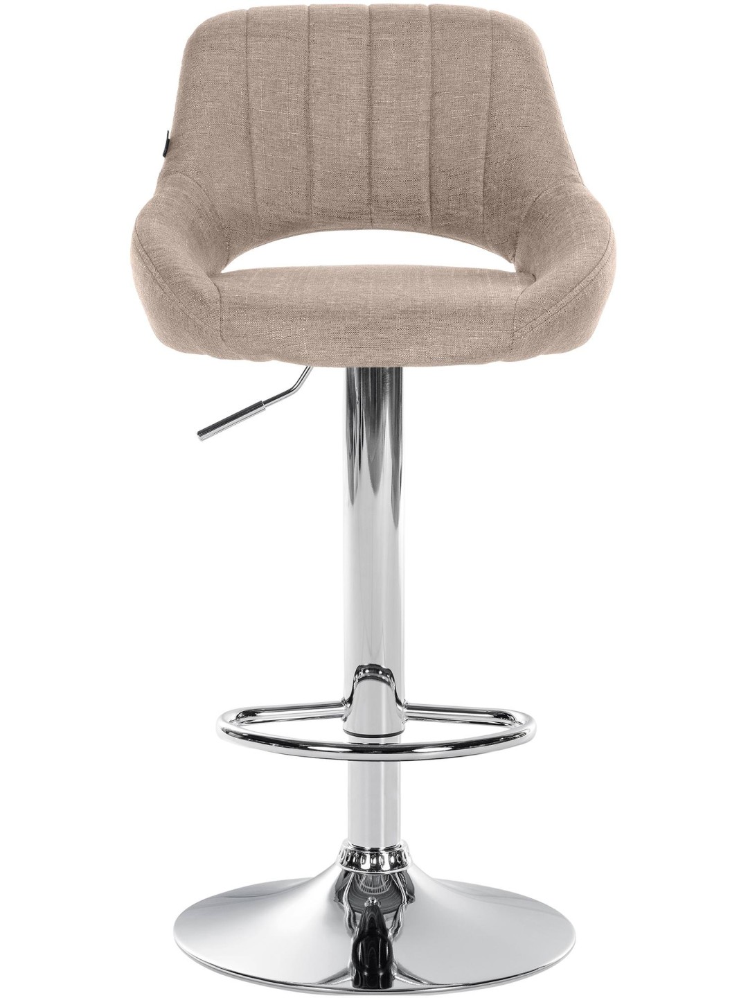 Barkruk Milet stof chroom, taupe