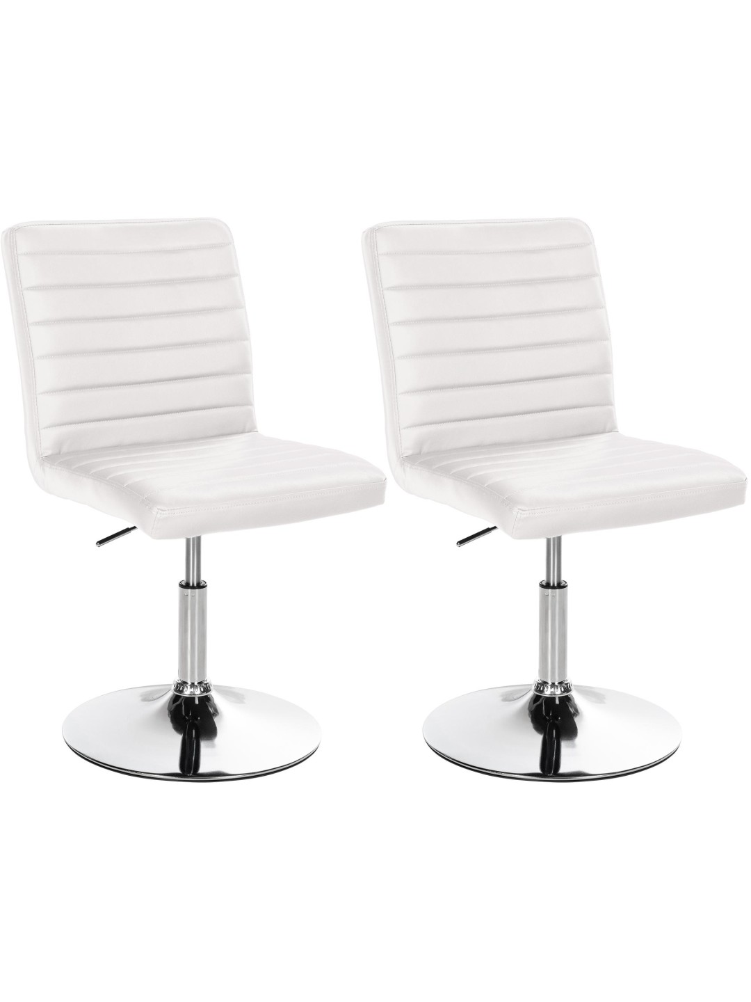 Set van 2 eetkamerstoelen Elvas kunstleer, wit