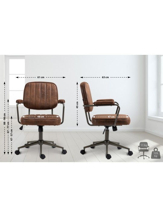 Bureaustoel Natrona, cognac