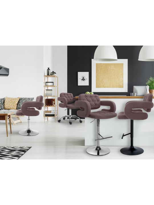 Ligstoel Dublin stof, bruin