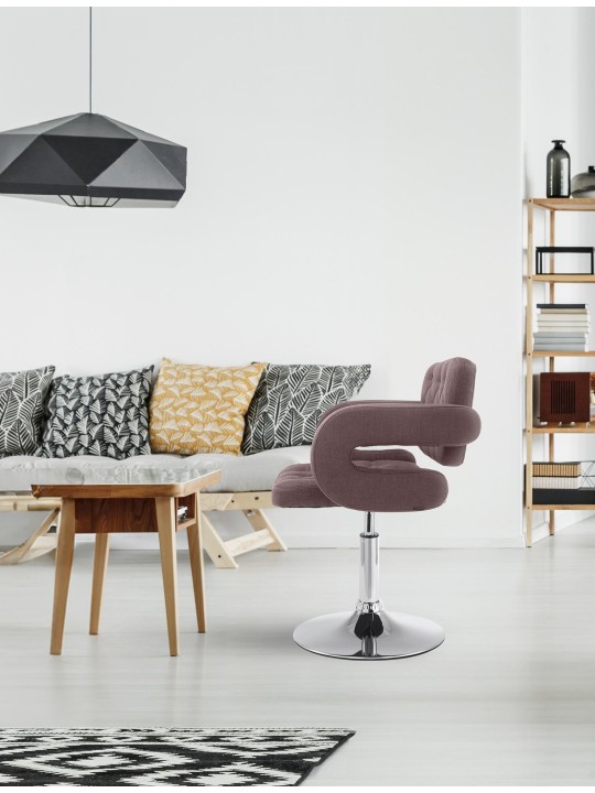 Ligstoel Dublin stof, bruin