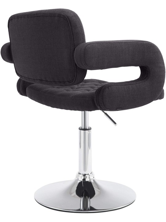 Ligstoel Dublin stof, zwart