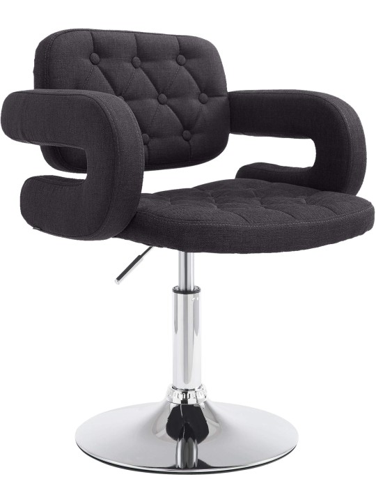 Ligstoel Dublin stof, zwart