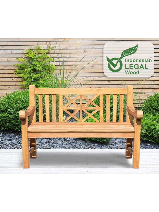 Teakhouten bank Florida 120 cm, teak