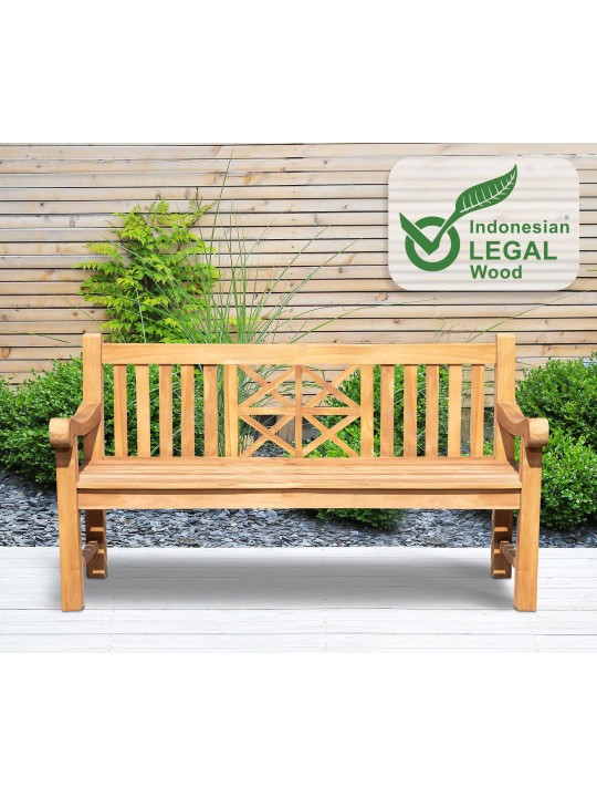 Teakhouten bank Florida 150 cm, teak