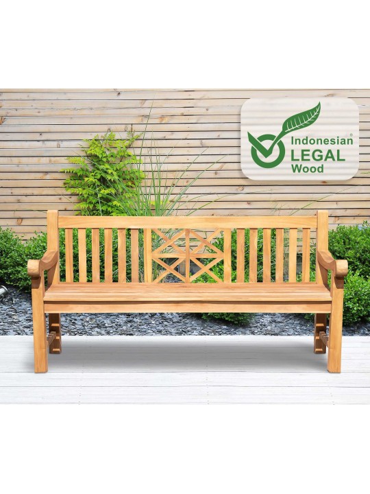 Teakhouten bank Florida 180 cm, teak