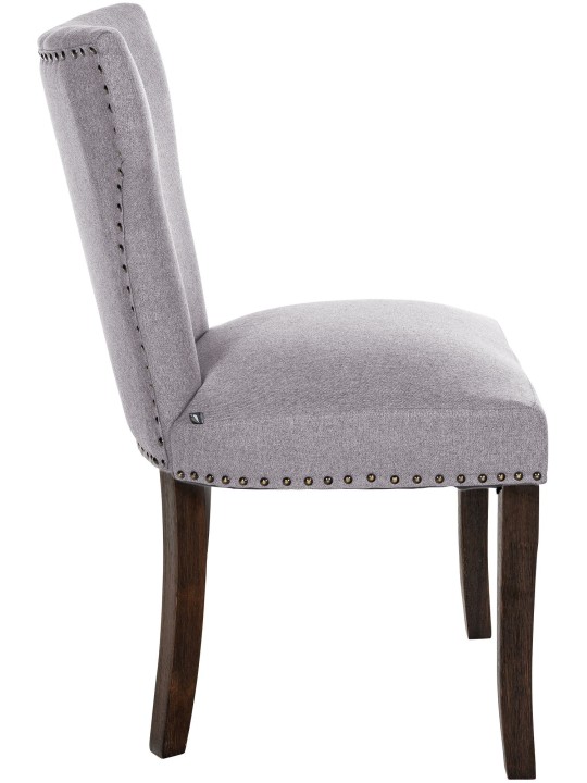 Set van 2 eetkamerstoelen Zadar stof antiek-donker, grijs