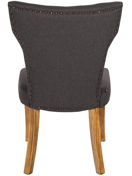 Set van 2 eetkamerstoelen Zadar stof antiek-licht, donkergrijs