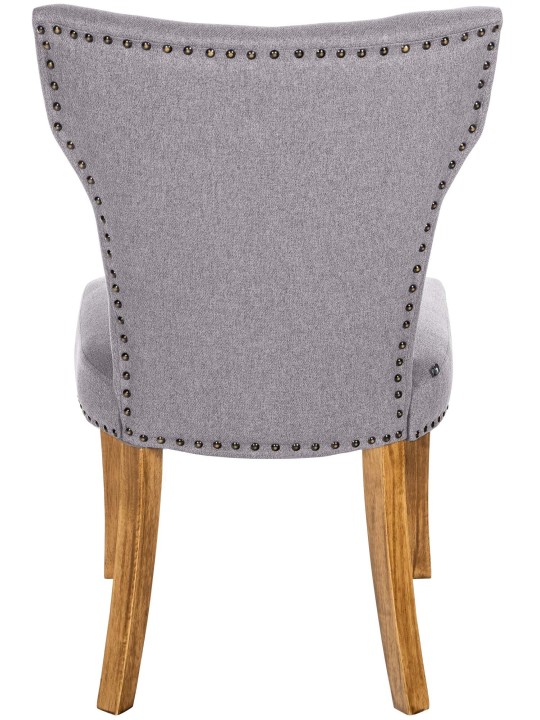 Set van 2 eetkamerstoelen Zadar stof antiek-licht, grijs