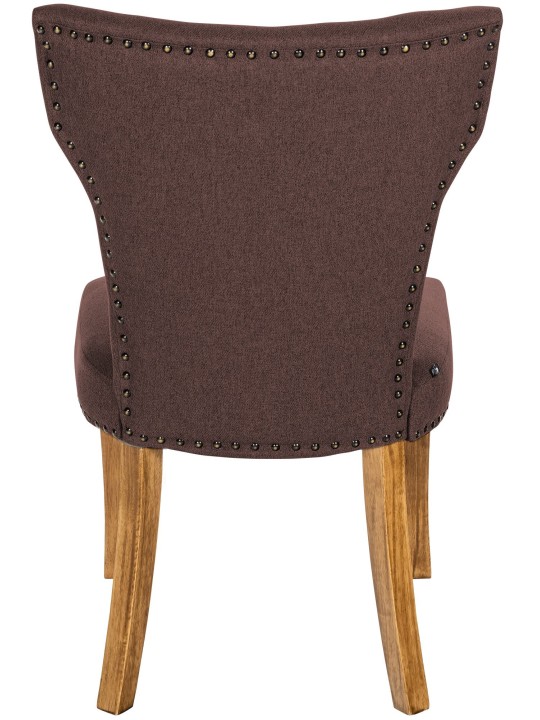 Set van 2 eetkamerstoelen Zadar stof antiek-licht, bruin