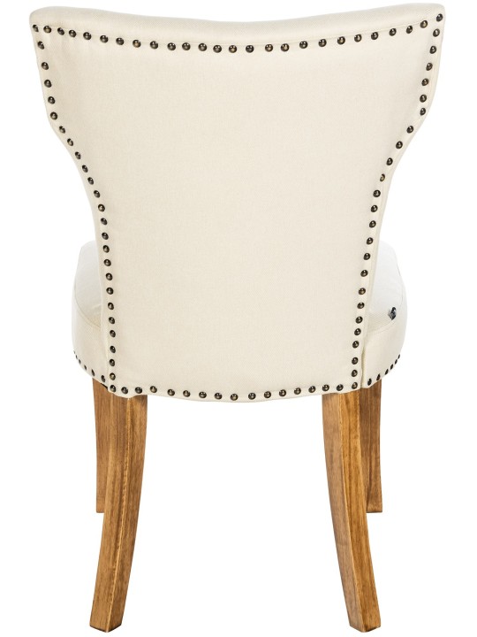 Set van 2 eetkamerstoelen Zadar stof antiek-licht, crème