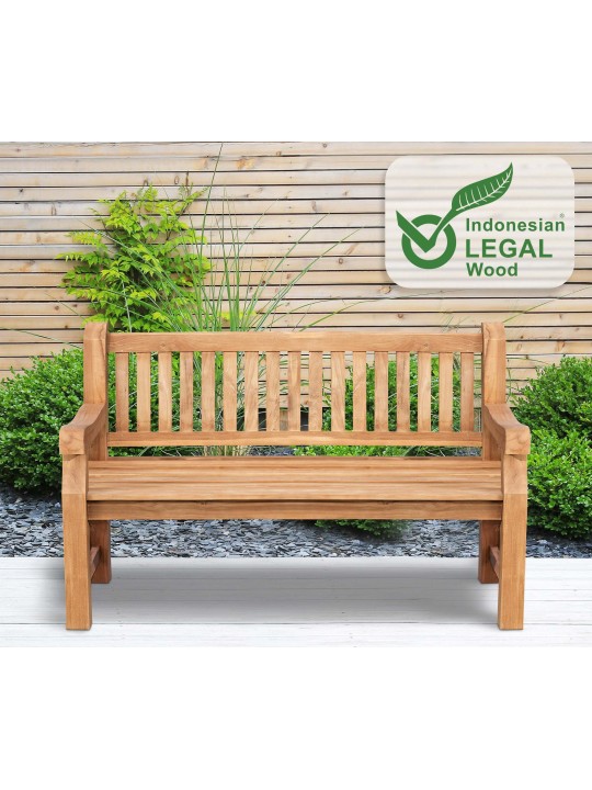 Teakhouten bank Jackson V2 150 cm, teak Teakhouten bank Jackson V2 150 cm, teak