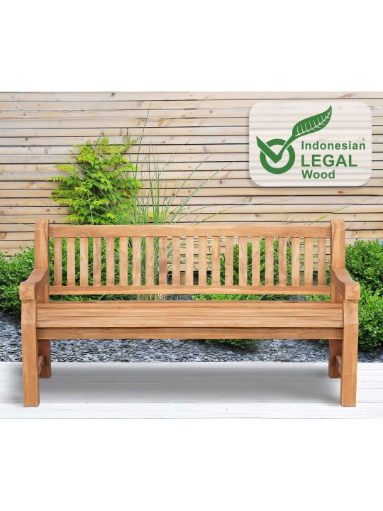 Teakhouten bank Jackson V2 180 cm, teak Teakhouten bank Jackson V2 180 cm, teak