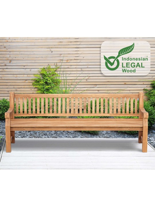 Teakhouten bank Jackson V2 240 cm, teak Teakhouten bank Jackson V2 240 cm, teak