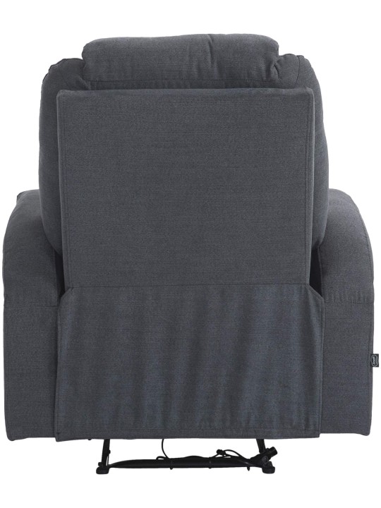 Hepler fauteuil met massagefunctiestof, donkergrijs