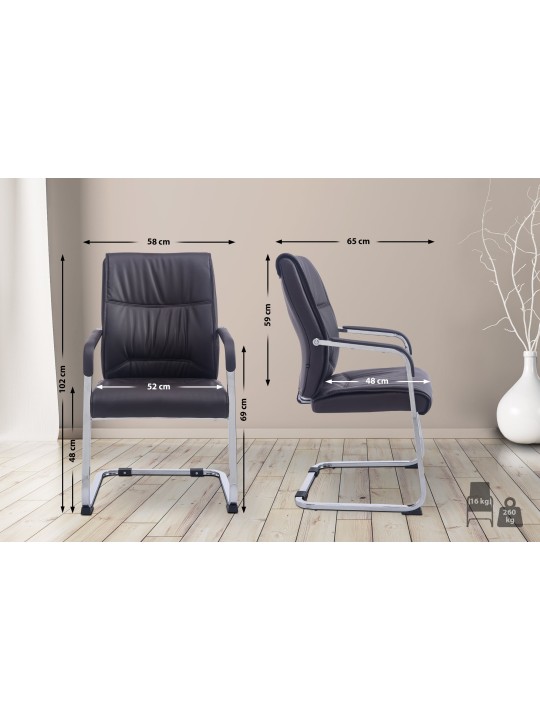 XL bezoekersstoel Anubis, bruin