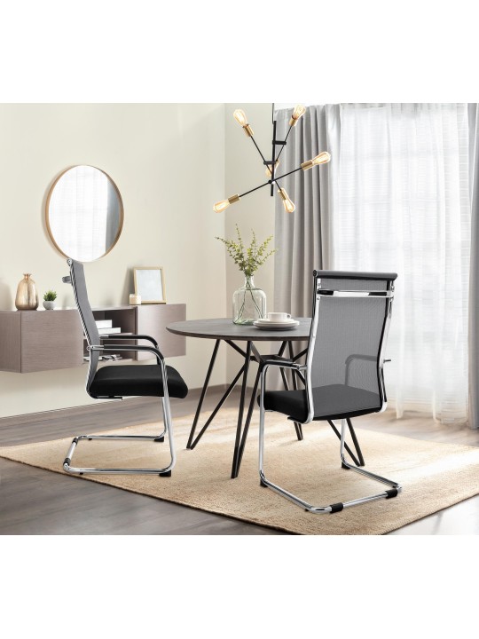 Bezoekersstoel Brenda, grijs