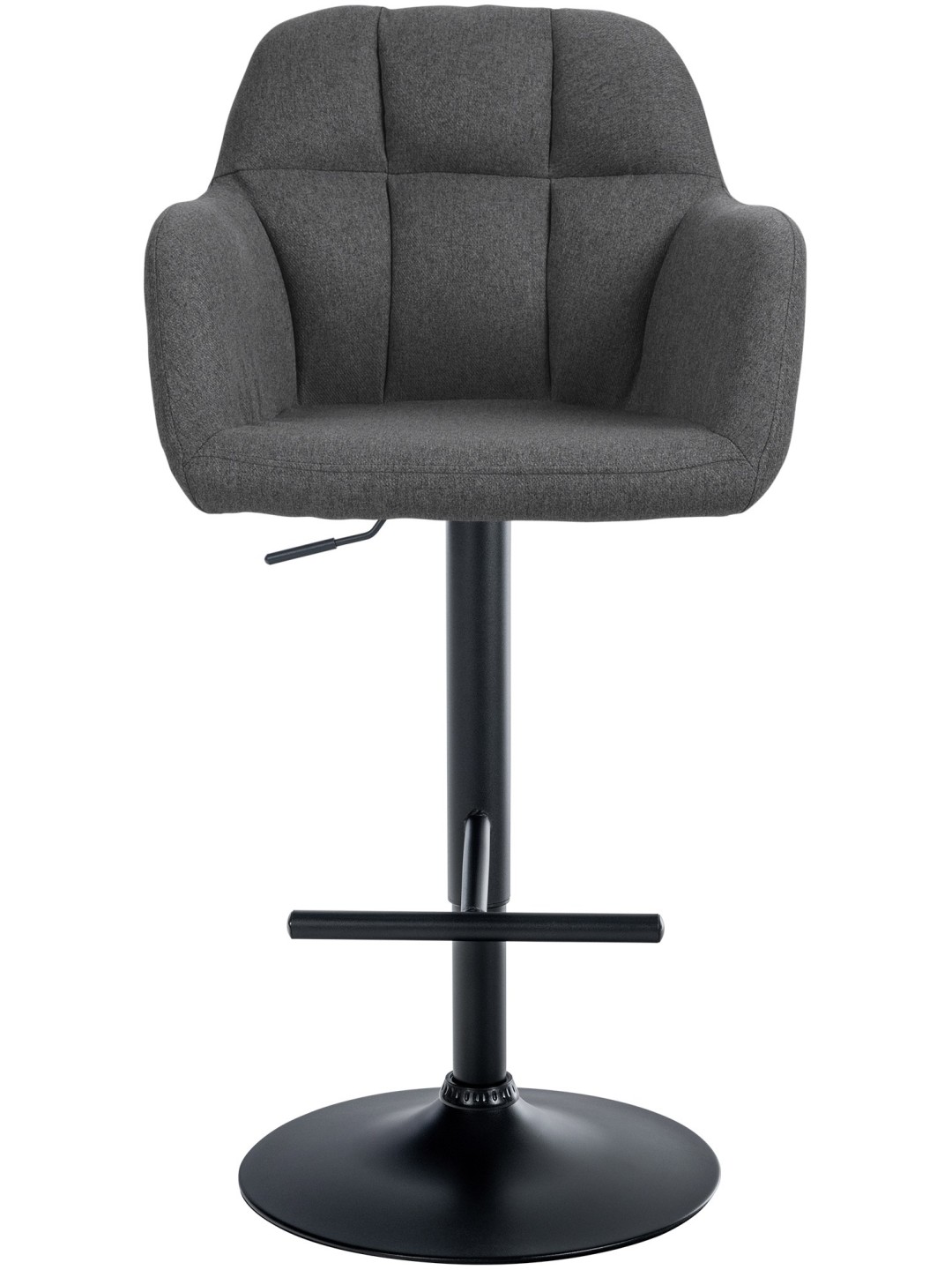 Barkruk Natoma stof, donkergrijs