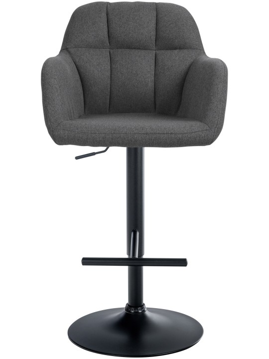 Barkruk Natoma stof, donkergrijs