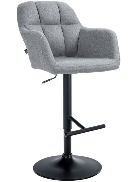 Barkruk Natoma stof, grijs