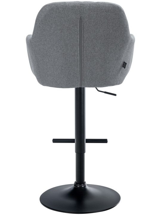 Barkruk Natoma stof, grijs