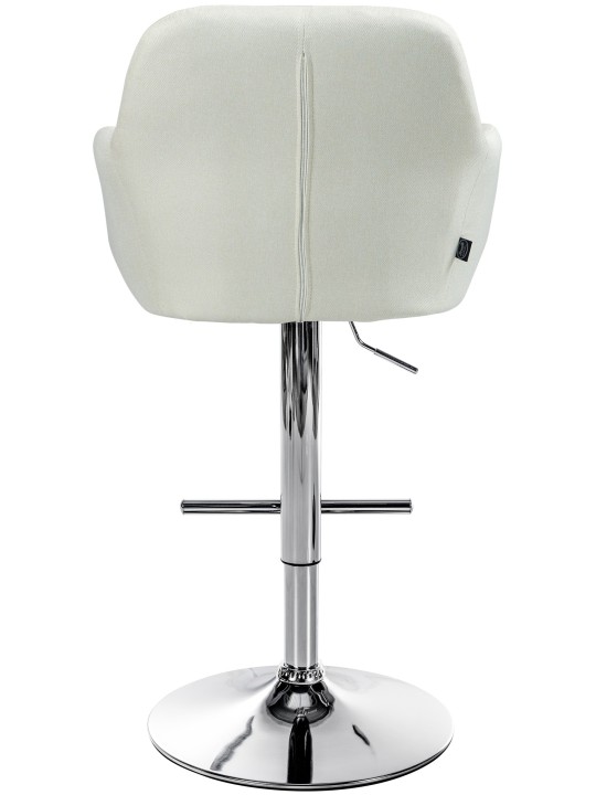 Barkruk Natoma stof chroom, crème