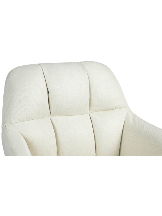 Barkruk Natoma stof chroom, crème