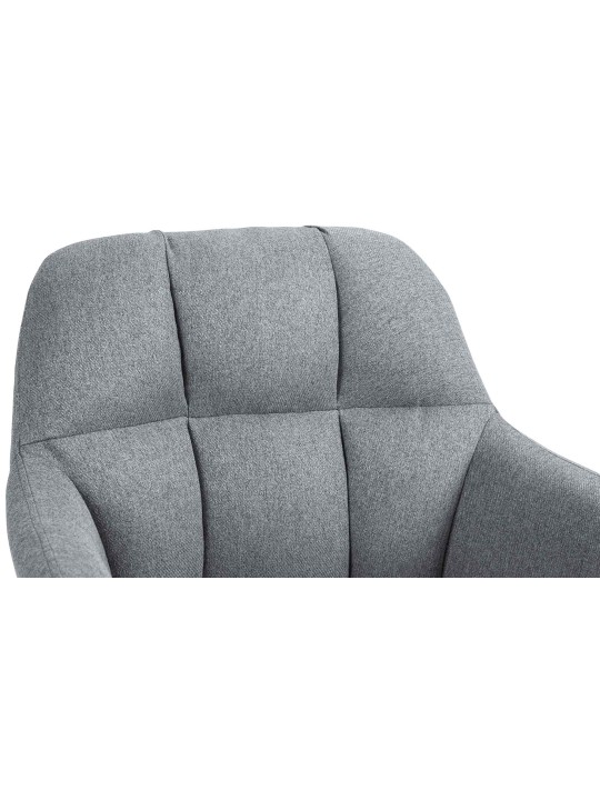 Barkruk Natoma stof chroom, grijs