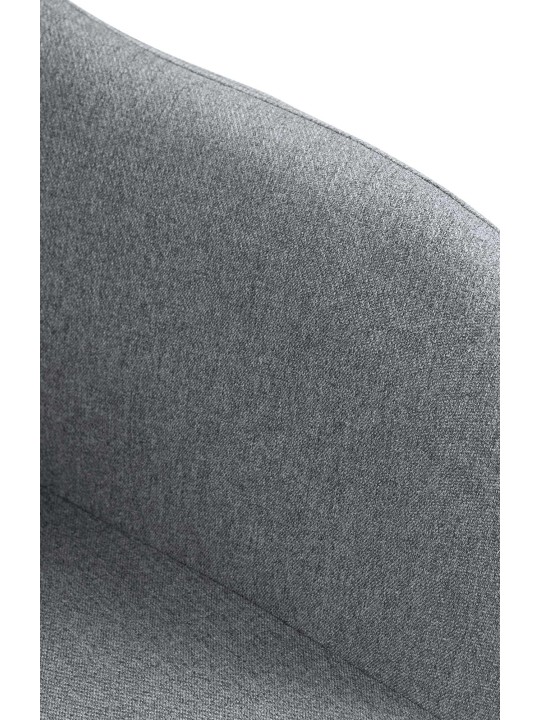 Barkruk Natoma stof chroom, grijs