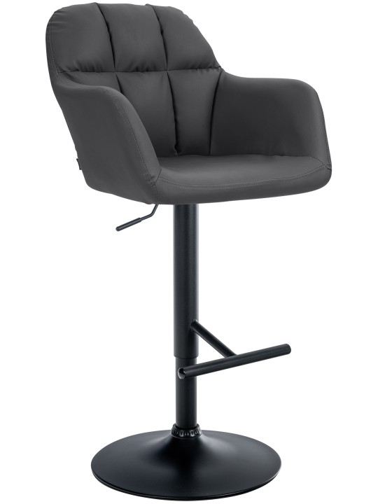 Barkruk Natoma kunstleer, zwart