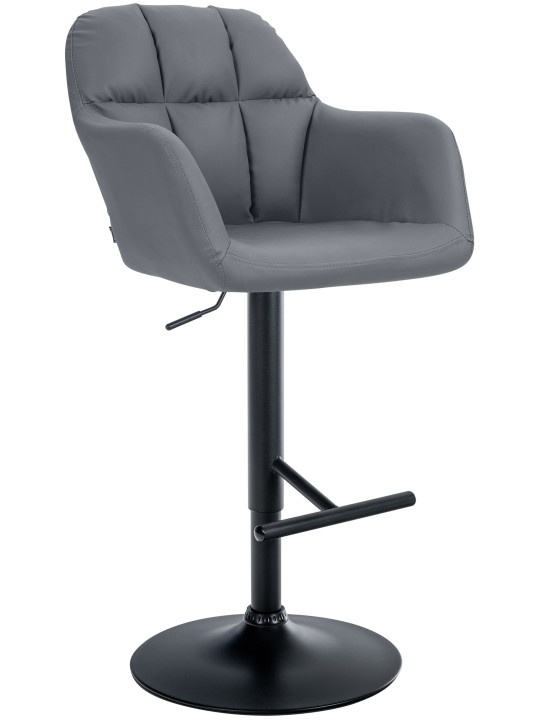 Barkruk Natoma kunstleer, grijs