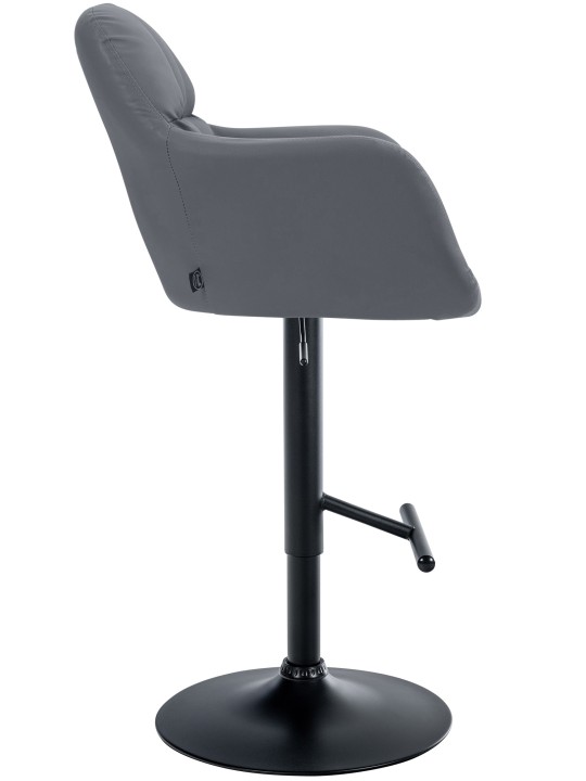 Barkruk Natoma kunstleer, grijs