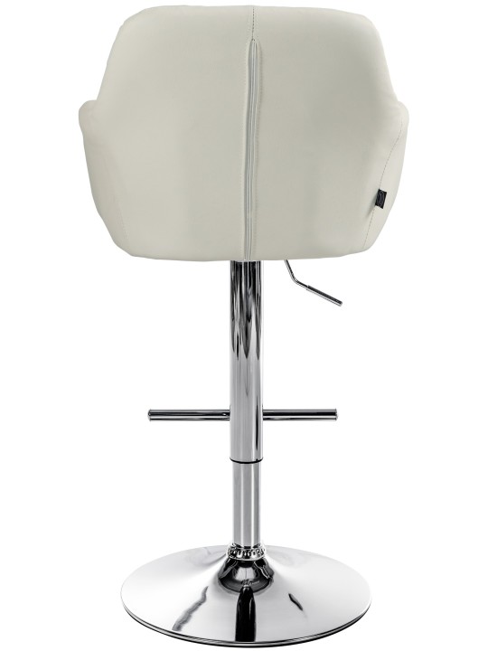 Barkruk Natoma kunstleer chroom, crème Barkruk Natoma kunstleer chroom, crème