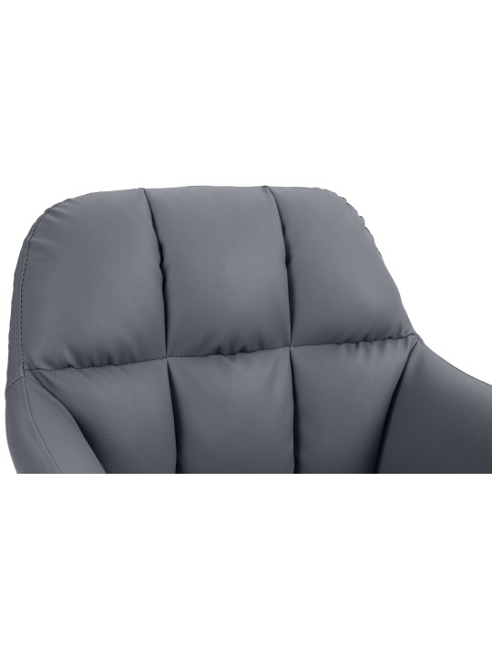 Barkruk Natoma kunstleer chroom, grijs