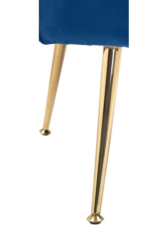 Stoel Rosita fluweel, blauw