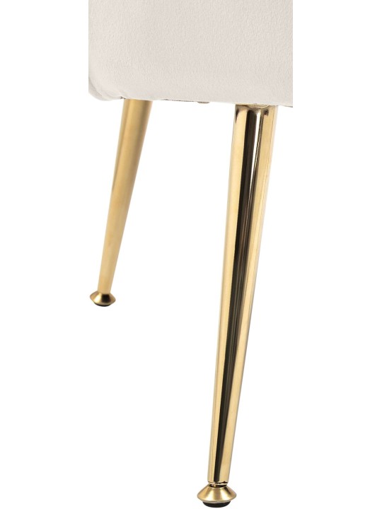 Stoel Rosita fluweel, crème