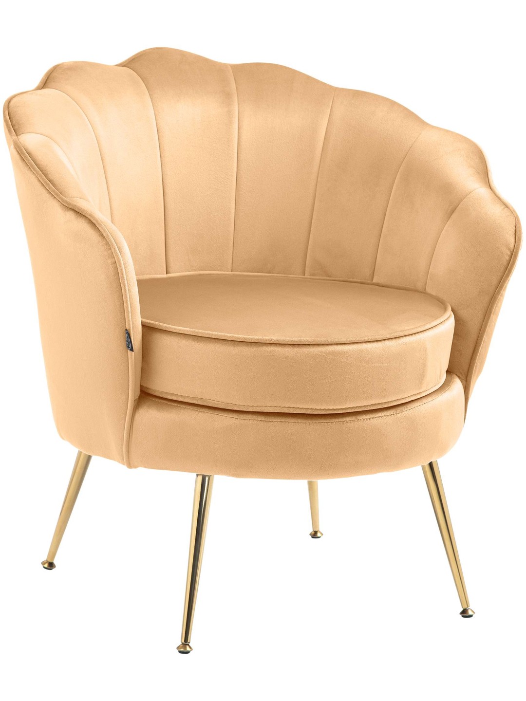 Stoel Rosita fluweel, geel