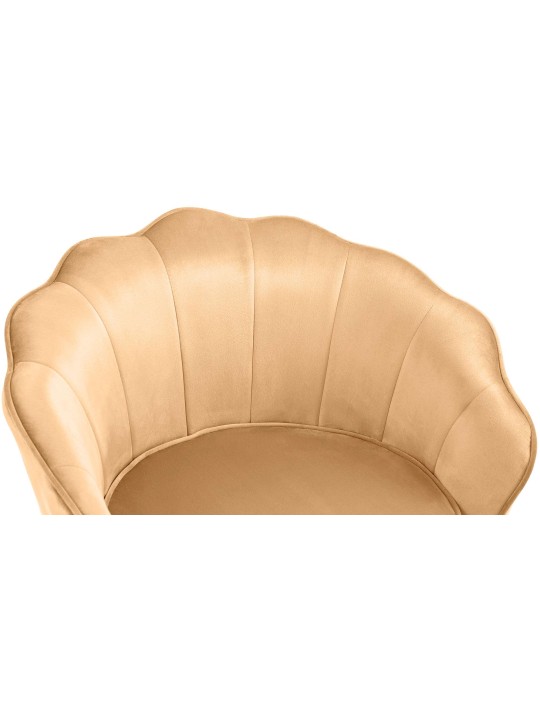 Stoel Rosita fluweel, geel