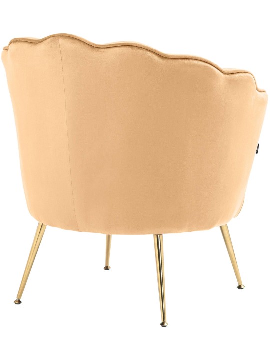 Stoel Rosita fluweel, geel