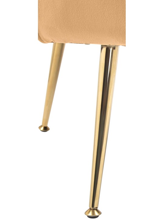 Stoel Rosita fluweel, geel