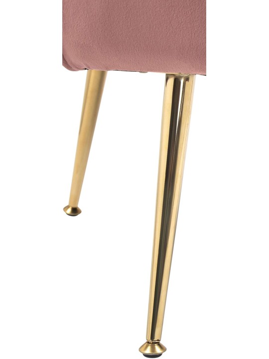 Stoel Rosita fluweel, roze