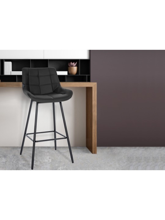 Barkruk Weston kunstleer, zwart