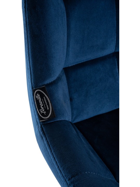 Barkruk Weston fluweel, blauw