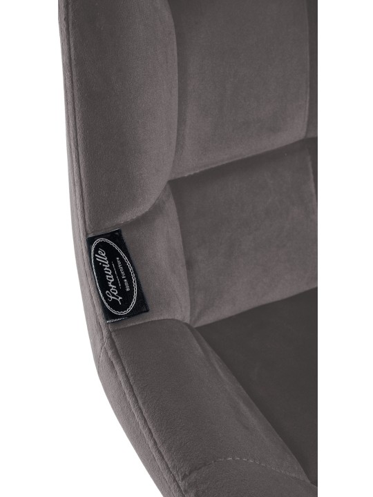 Barkruk Weston fluweel, grijs